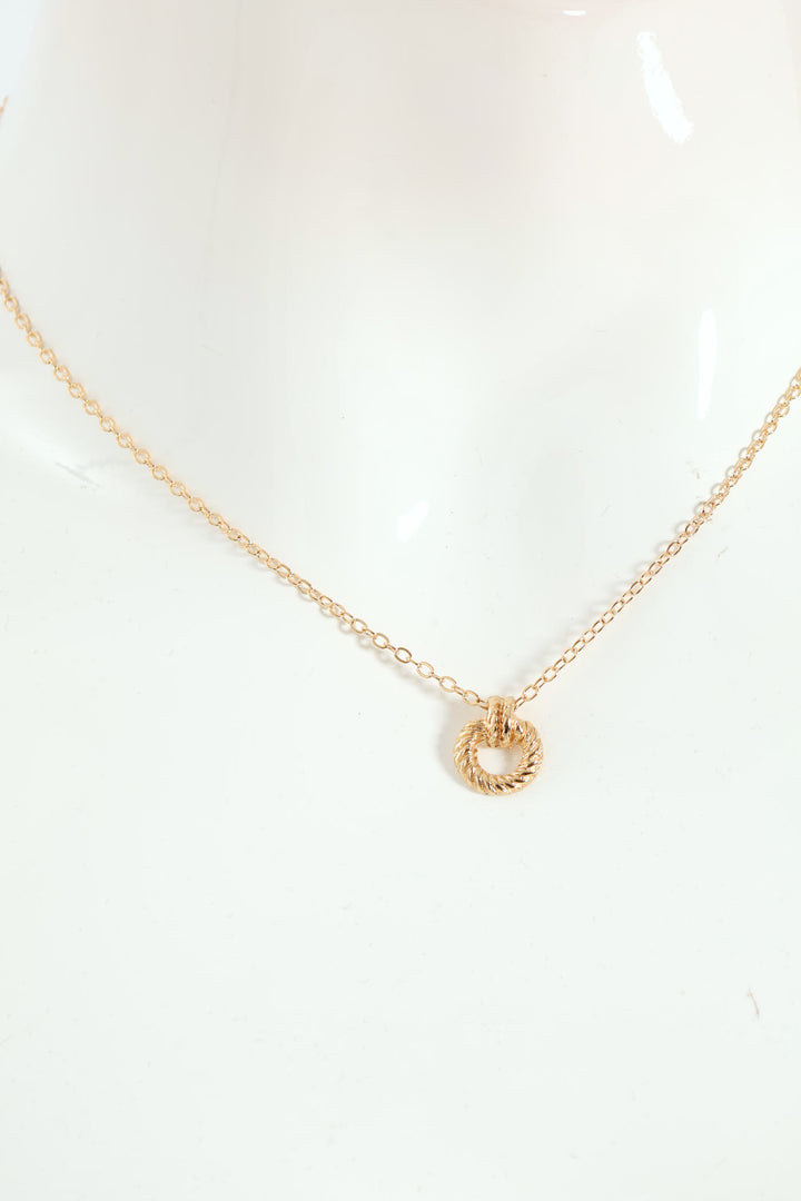 Doorknocker Pendant Necklace - Gold