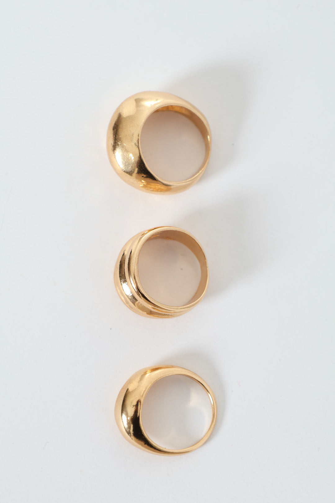 3 Pack Bubble Rings - Gold