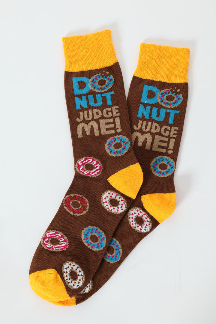 Single Donut Judge Me Anklet Socks - Brown