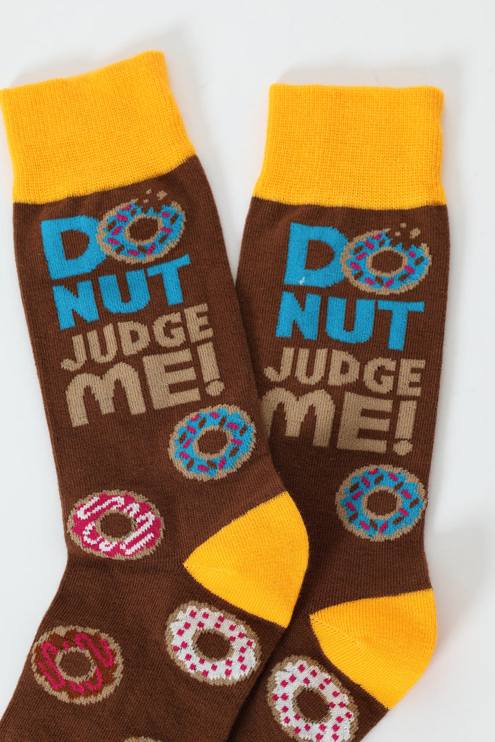 Single Donut Judge Me Anklet Socks - Brown