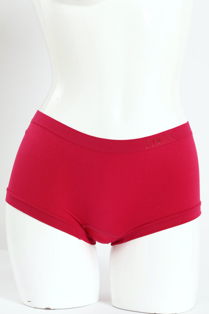 3 Pack Seamless Boyleg Panties - Hot Pink/Black/Teal