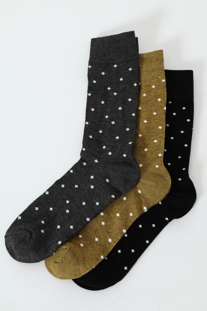 3 Pack Olive Anklet Socks - Black