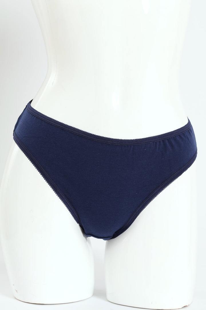 5 Pack Cotton Stretch Bikini Panties - Ditsy/Navy/Floral/Light Blue