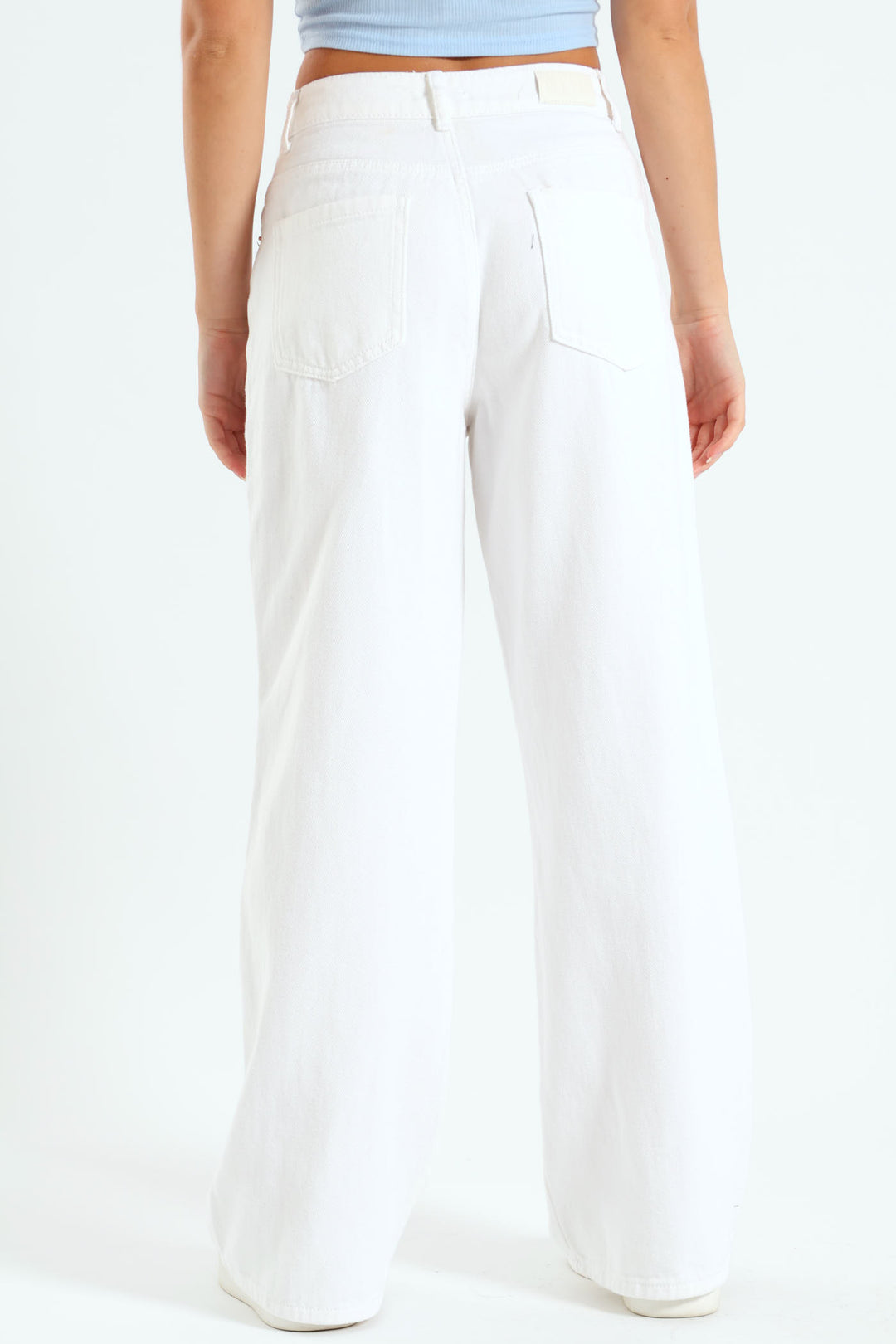 Regular Rise Baggy Jean - White