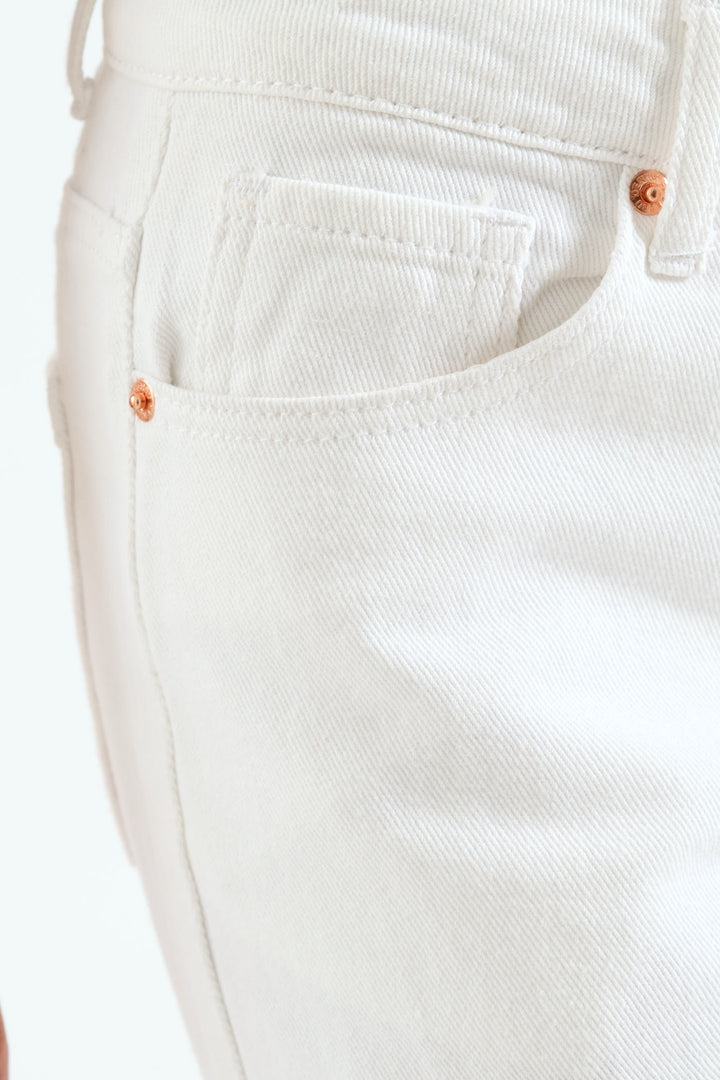 Regular Rise Baggy Jean - White