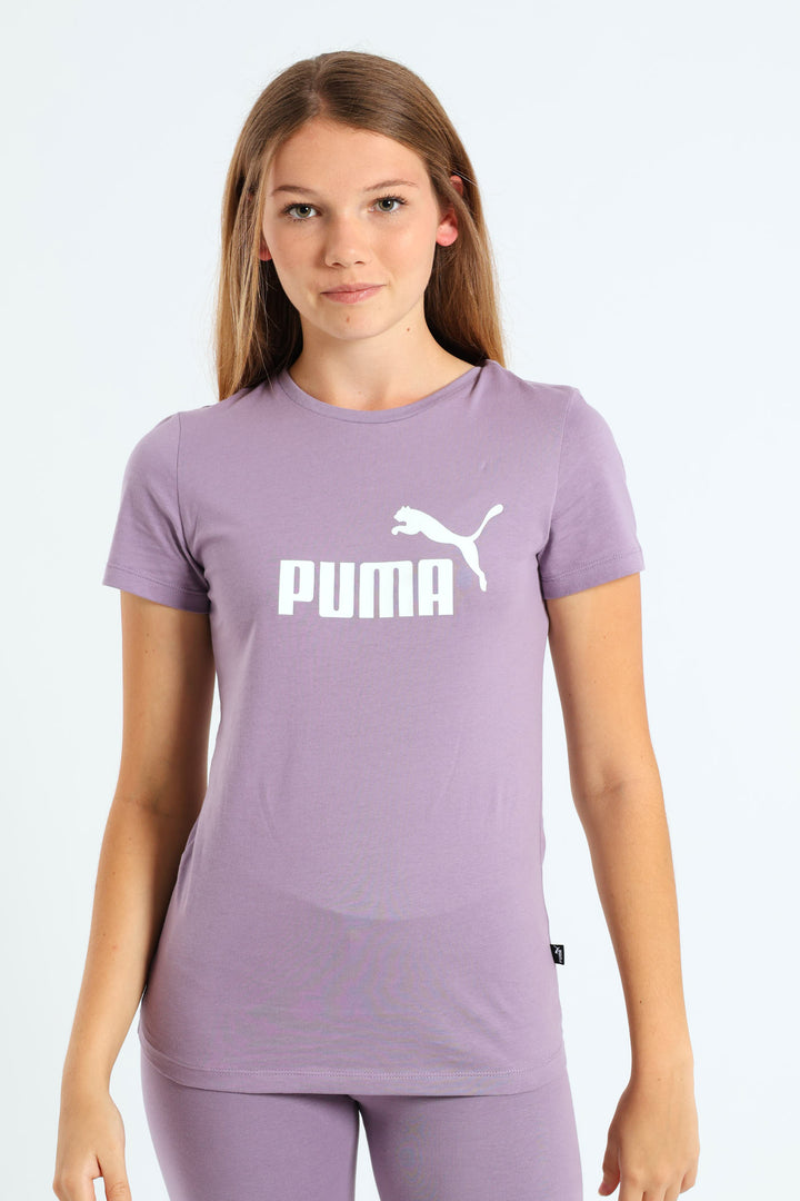 Girls Essential Logo Tee - Lilac