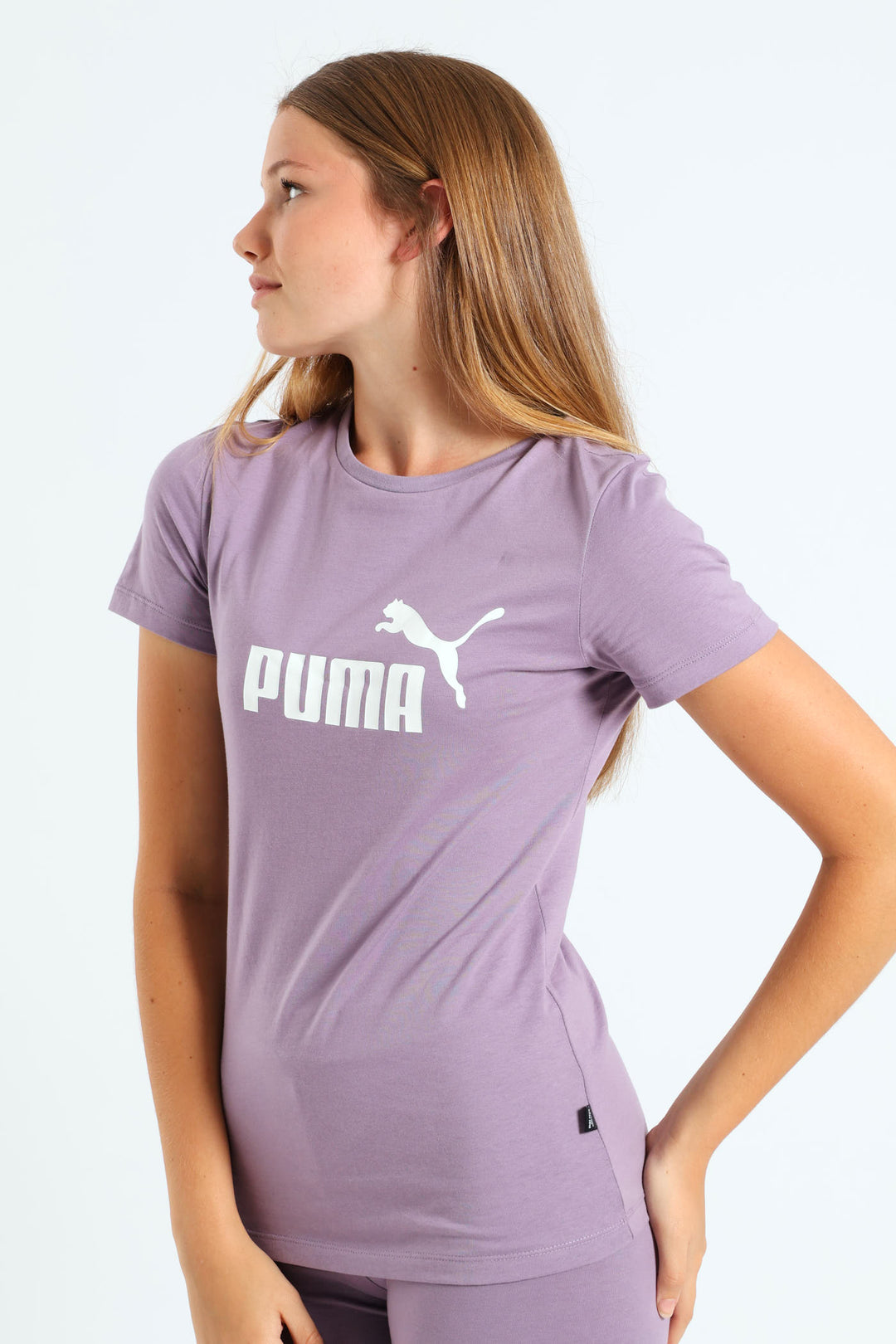 Girls Essential Logo Tee - Lilac