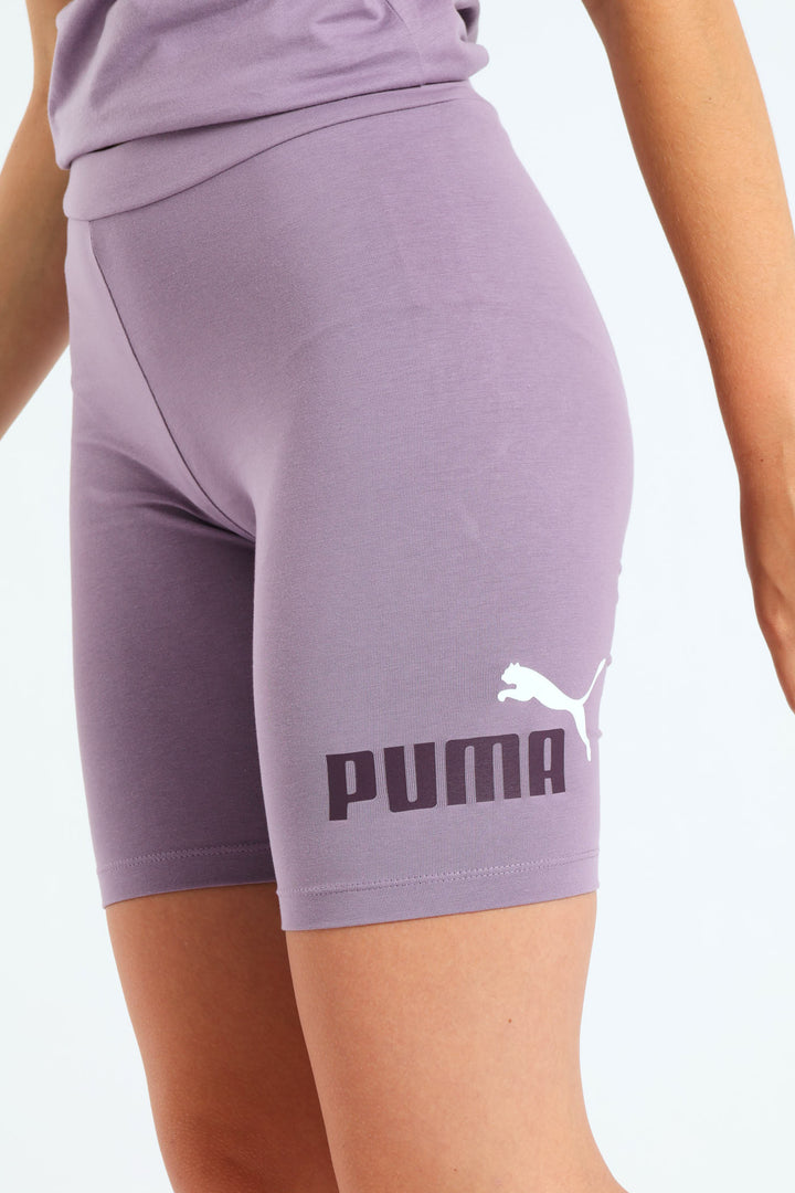 Girls Essential Logo Short Tights - Lilac