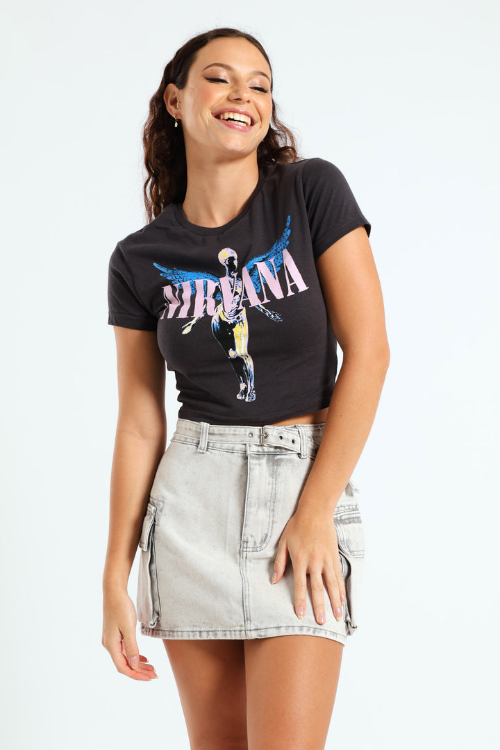 Nirvana Baby Tee - Grey