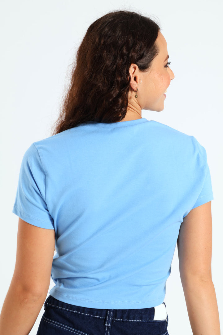 Basic Short Sleeve Tee - Light Blue