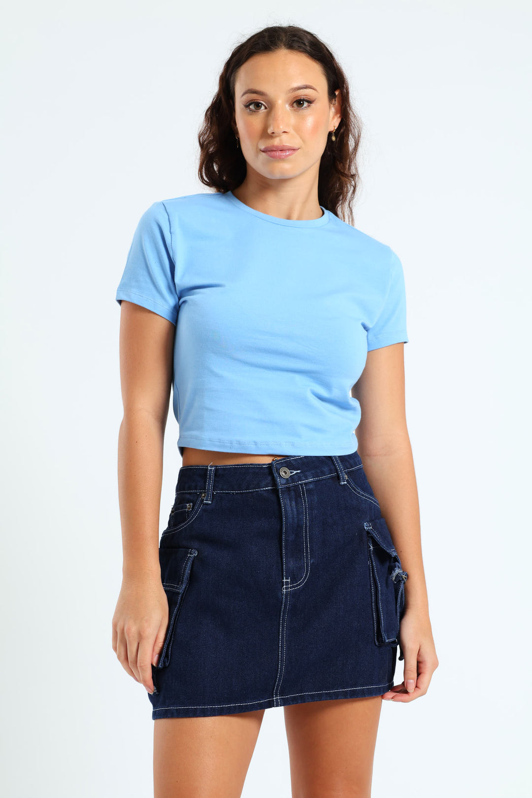 Utility Denim Skirt - Ink