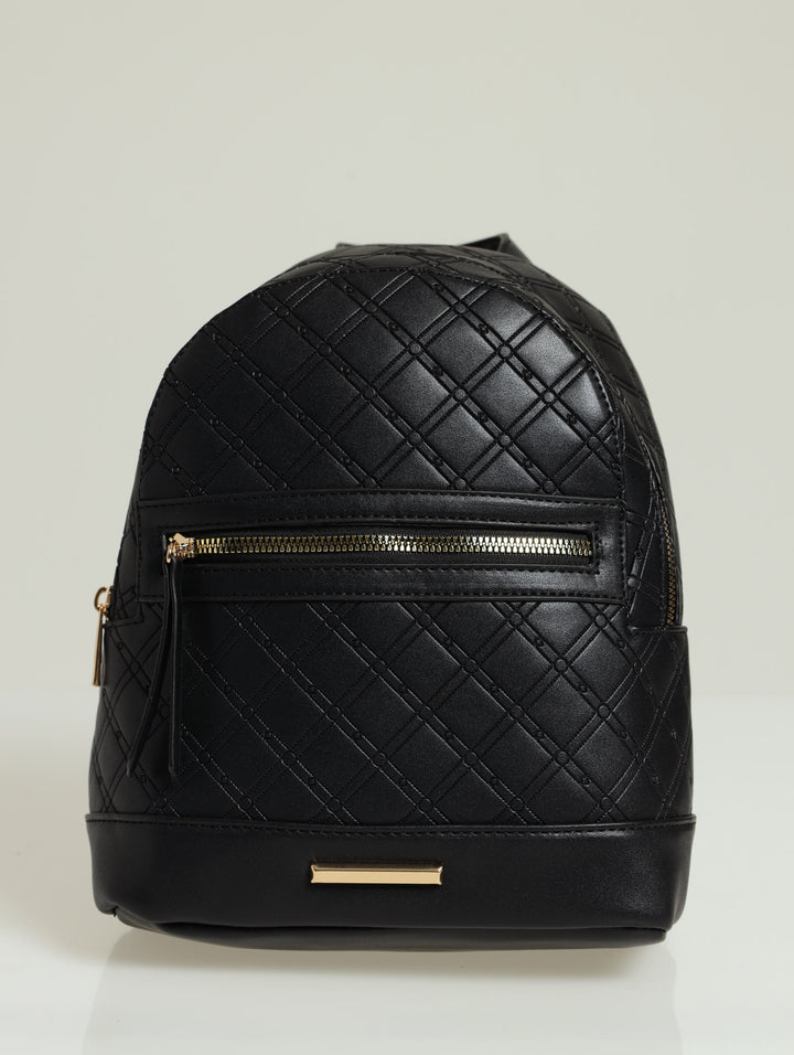 Embossed Backpack - Black