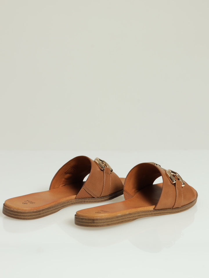 Phoeniix Push In Mule Sandal - Cognac