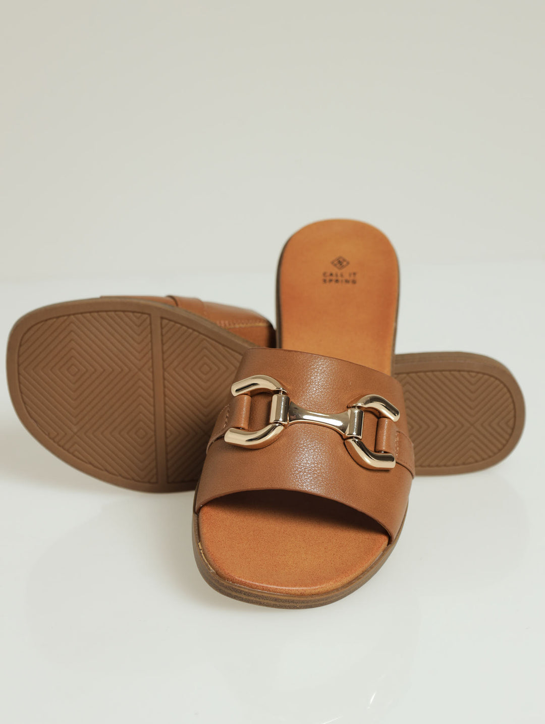 Phoeniix Push In Mule Sandal - Cognac