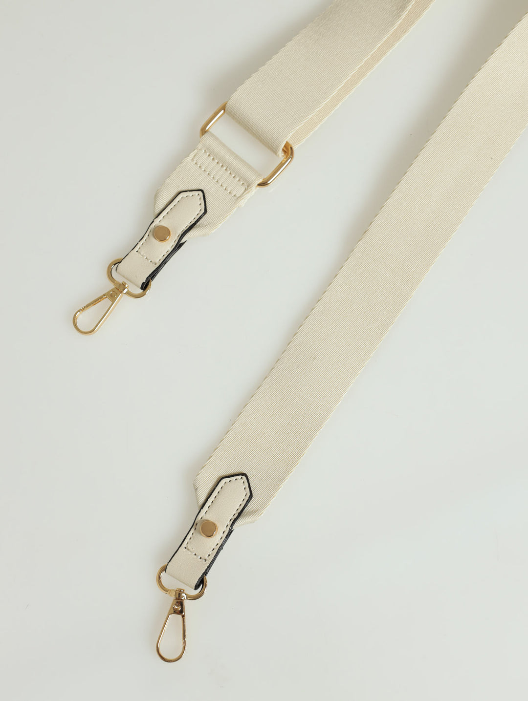 Nylon Gold Zip Camera Bag - Cream