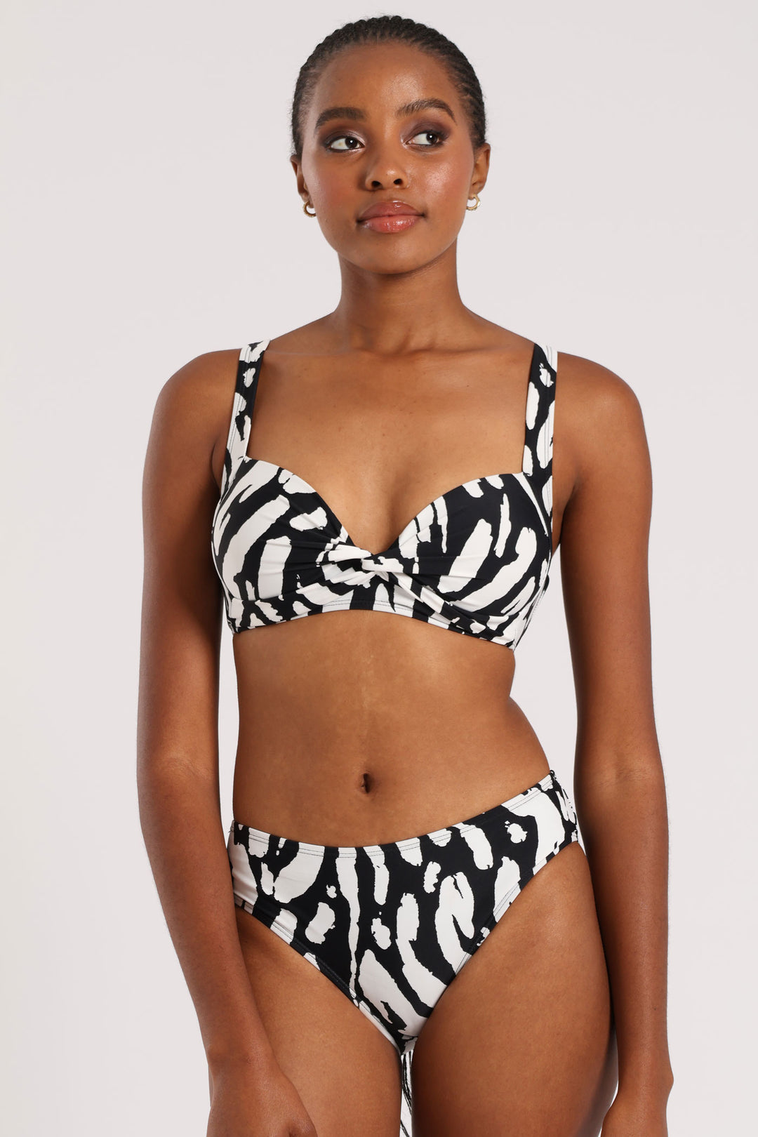 Printed Bikini Bottom - Black