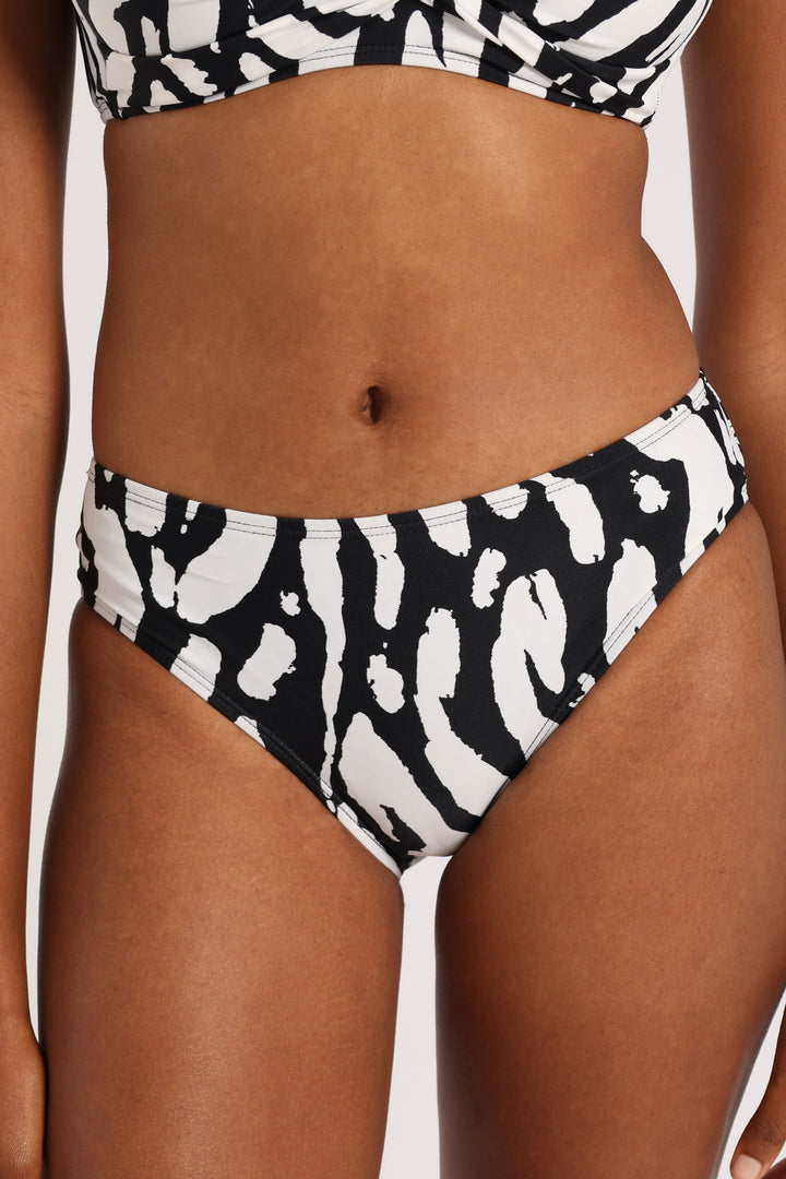 Printed Bikini Bottom - Black