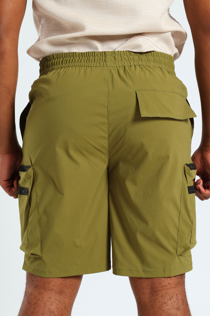 Zip Pocket Utility Short - Light Fatigue