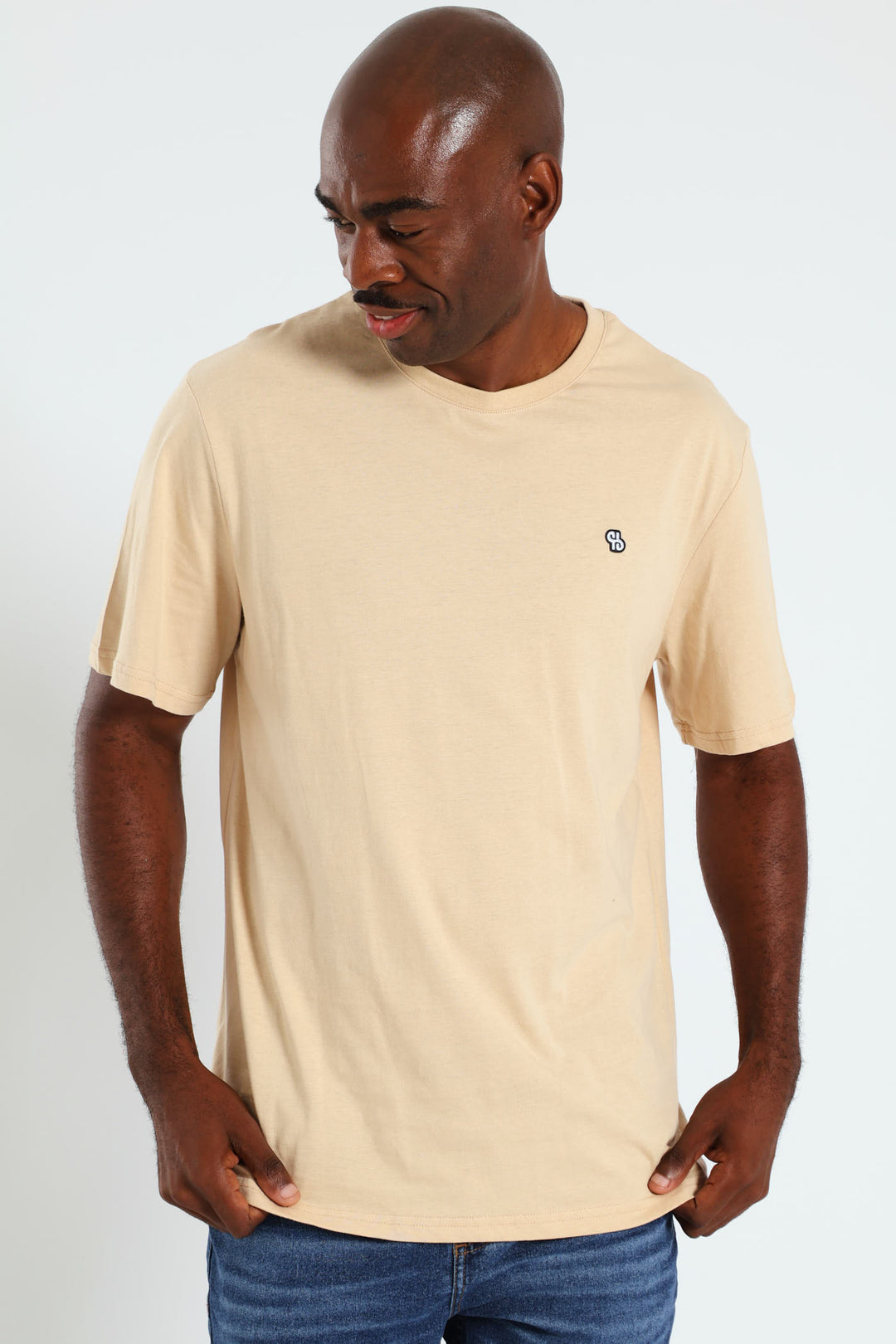 Basic Crew Tee - Light Stone