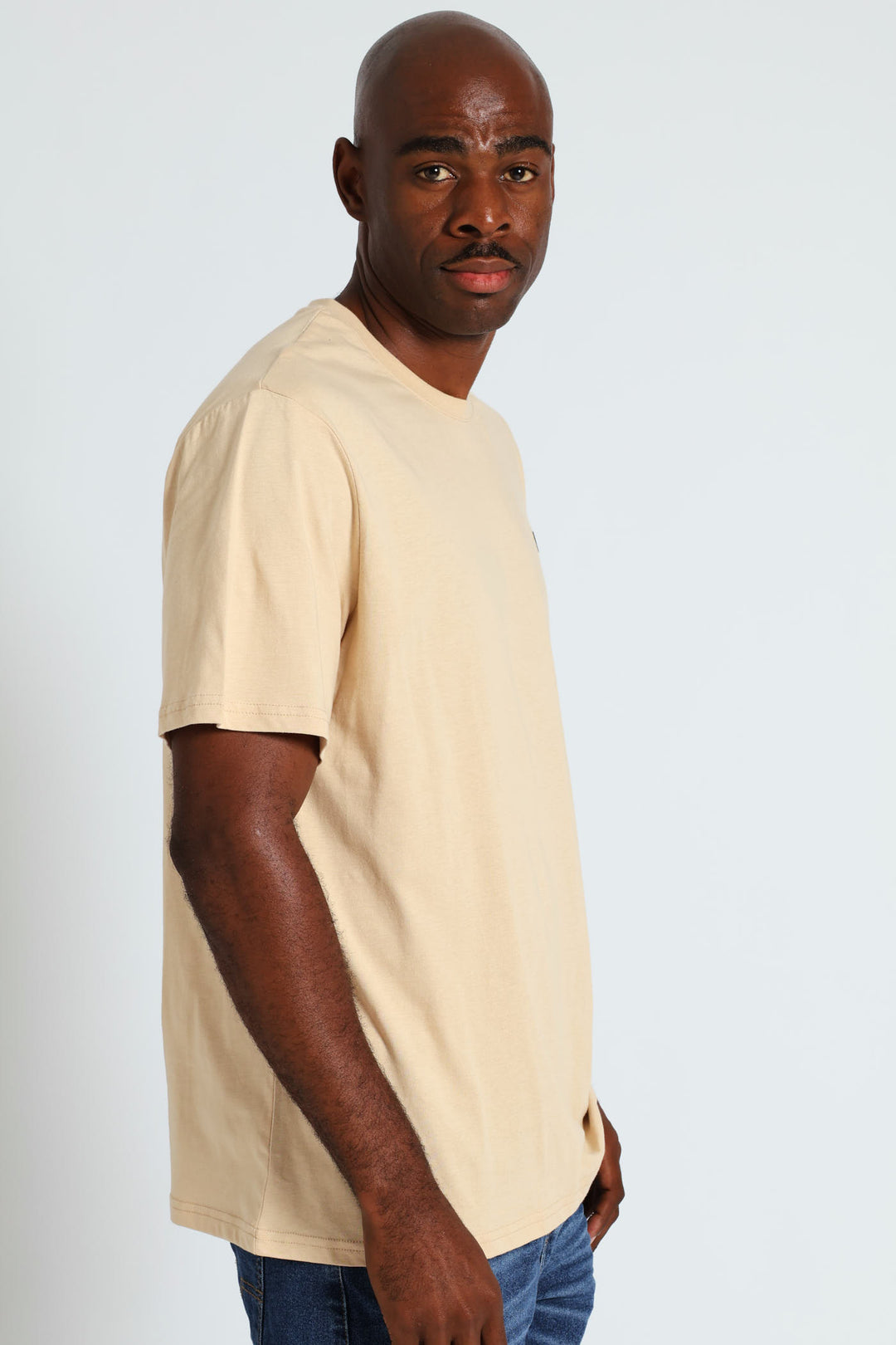 Basic Crew Tee - Light Stone