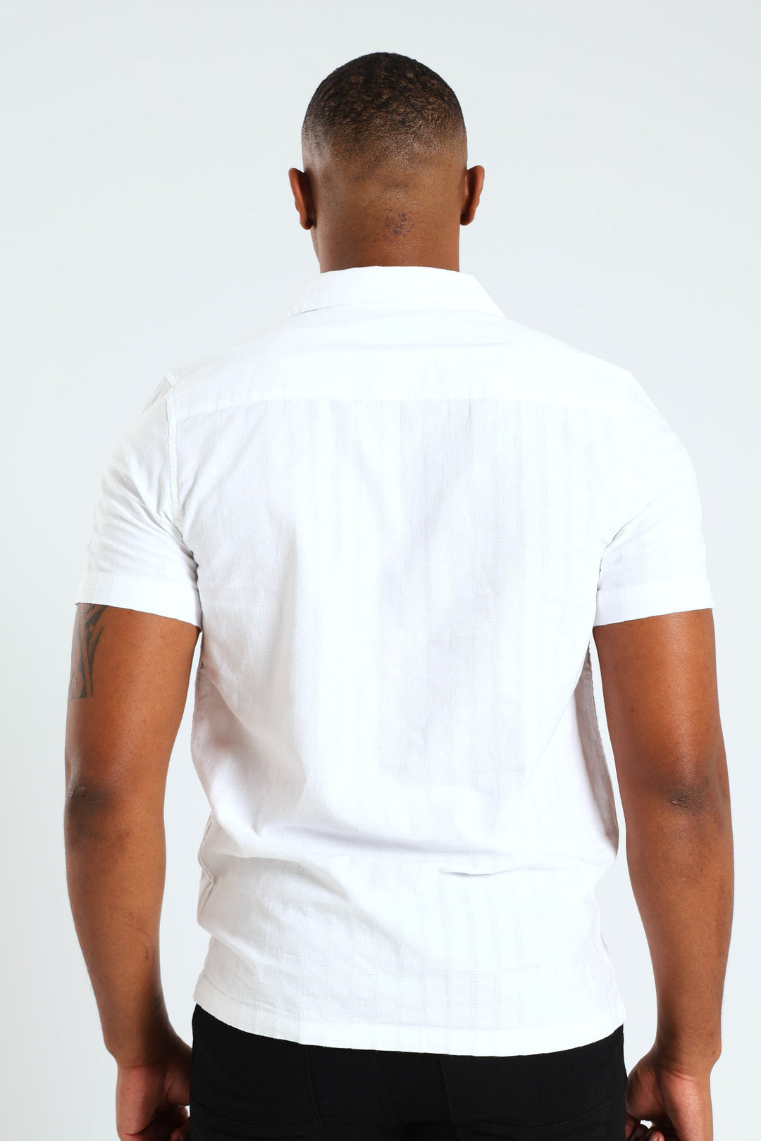 Self Stripe Surf Interest Shirt - White