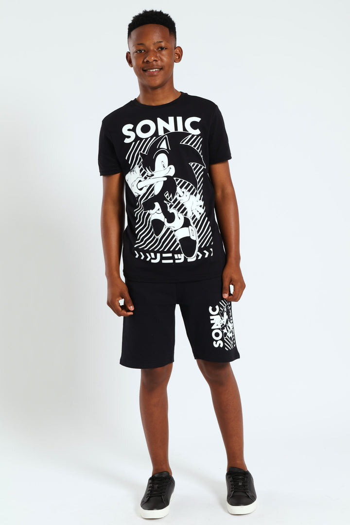 Boys Sonic Tee - Black