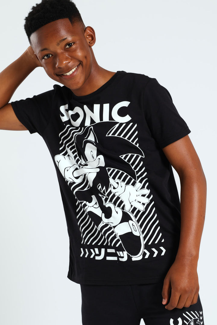 Boys Sonic Tee - Black