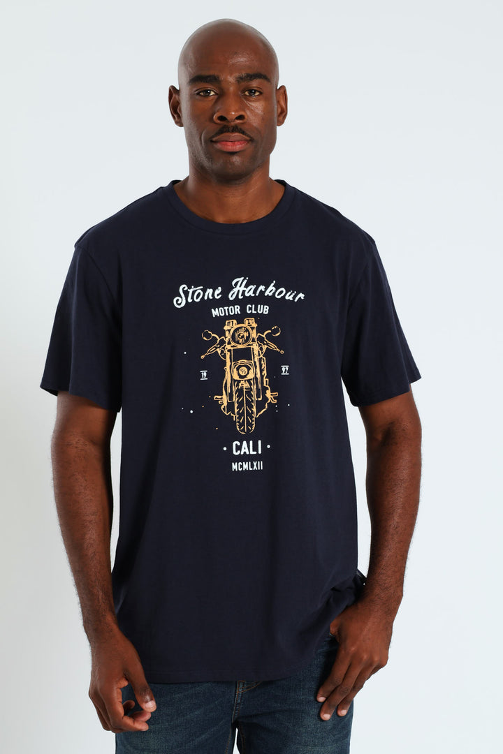 Motor Club Bike Tee - Navy