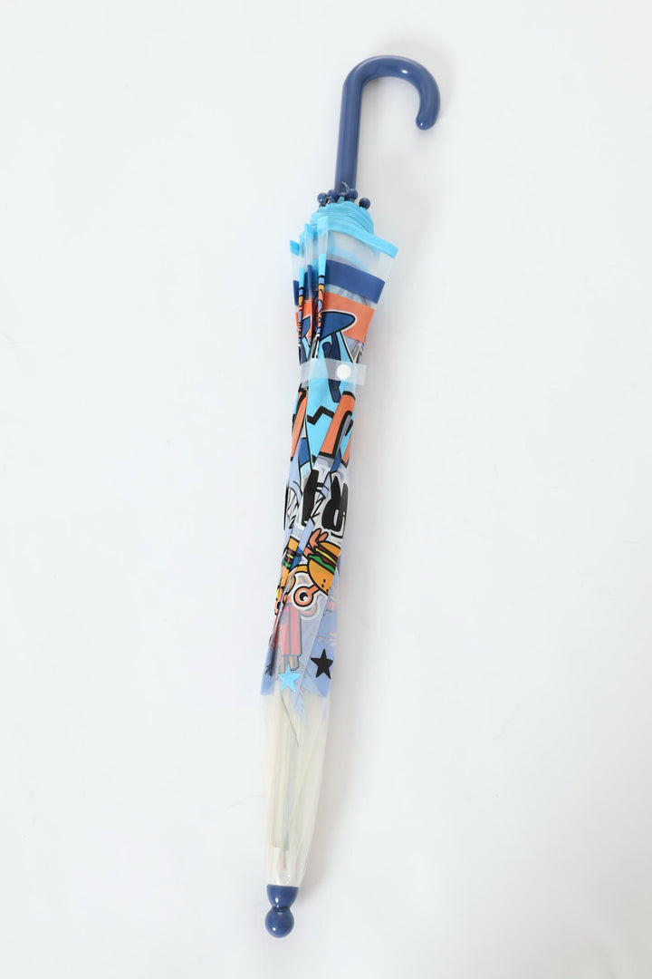 Pre-Boys Sharks Umbrella - Blue