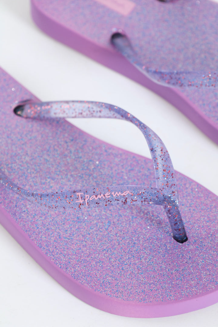 Girls Glitter Flip Flop - Purple