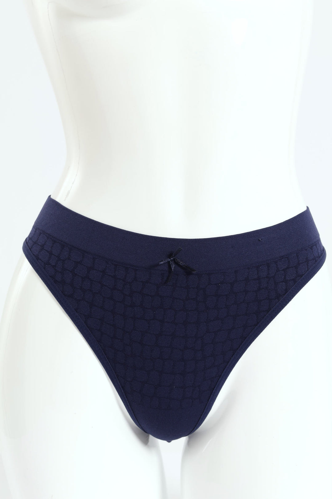 3 Pack Seamless Thong Panties - Wine/Navy/Slate