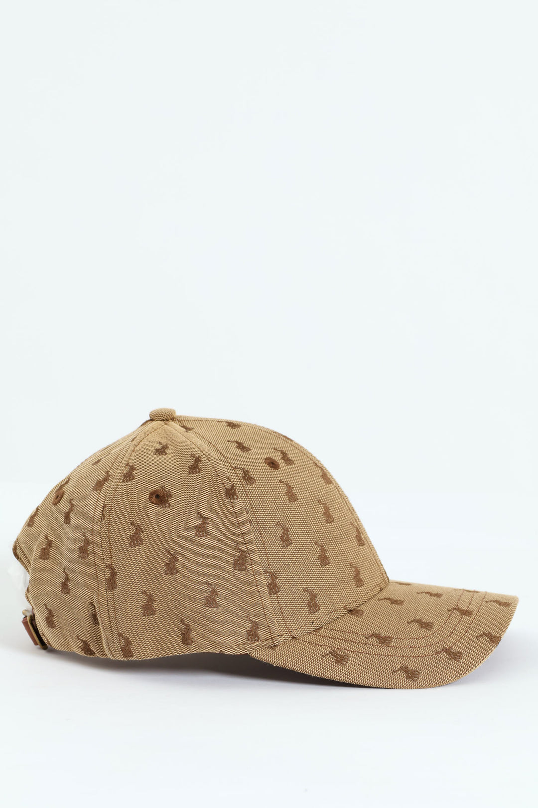 6 Panel Jacquard Monogram Peak - Stone