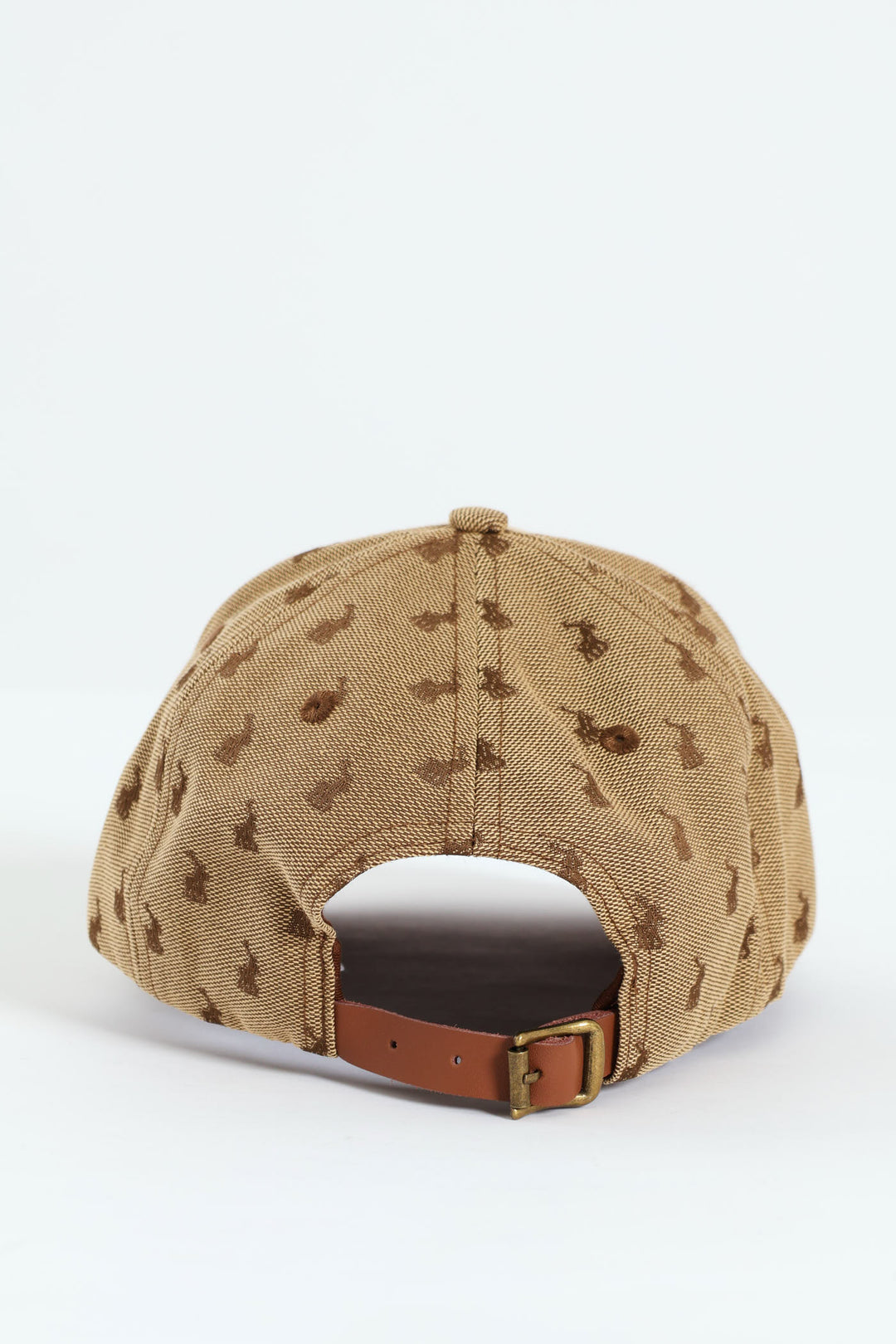 6 Panel Jacquard Monogram Peak - Stone