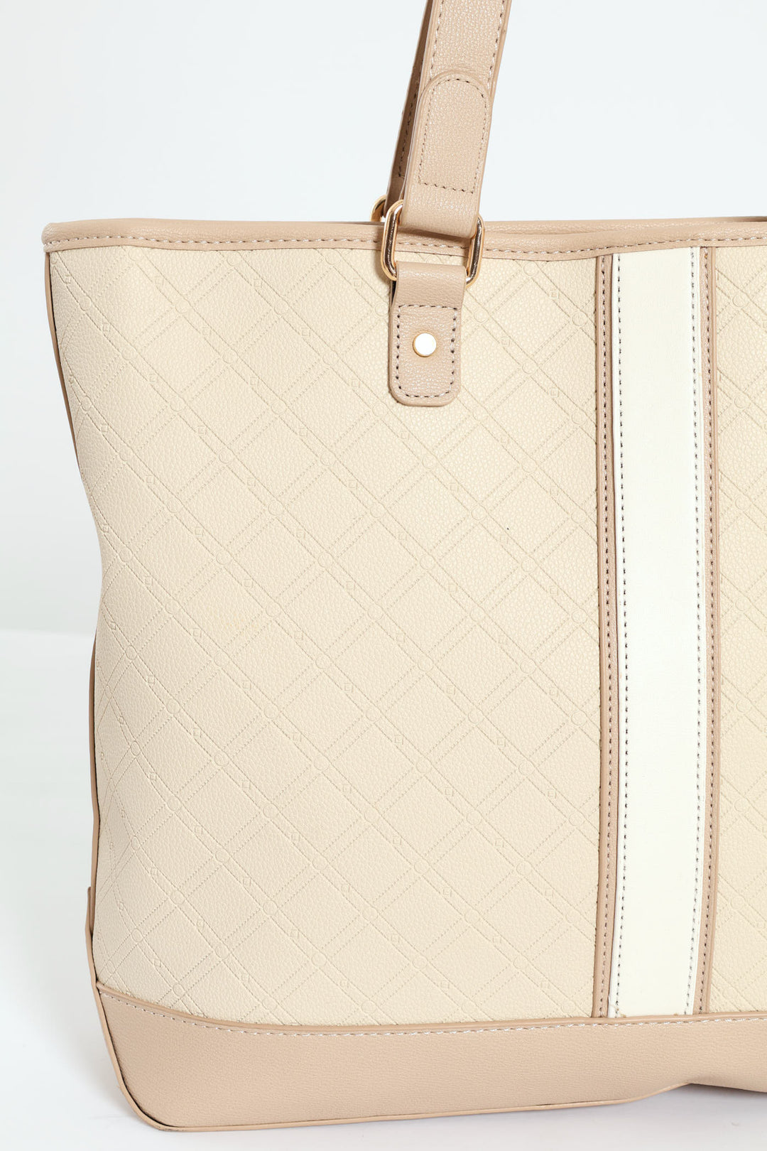 Embossed Shopper Bag - Cream