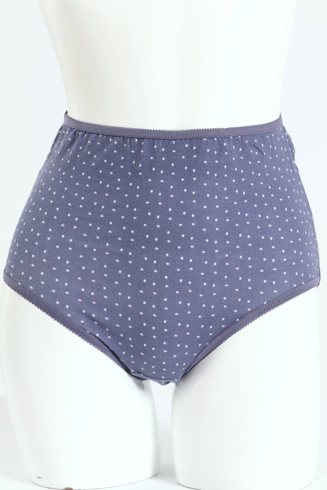 3 Pack Cotton Stretch Brief Panties - Spot/Pink/Grey Melange