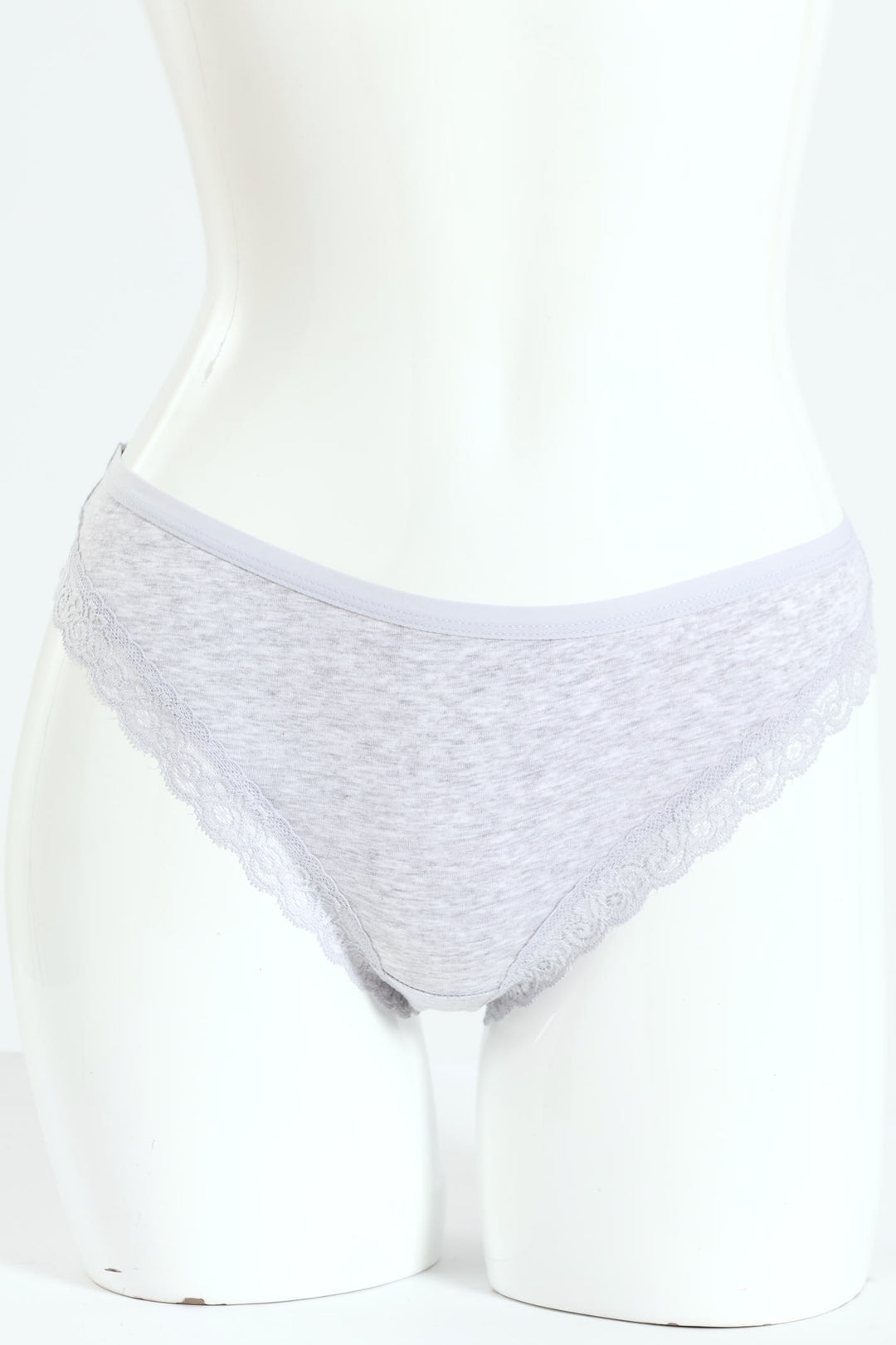 3 Pack Cotton Stretch Brazilian Panties - Grape Wine/Black/Grey