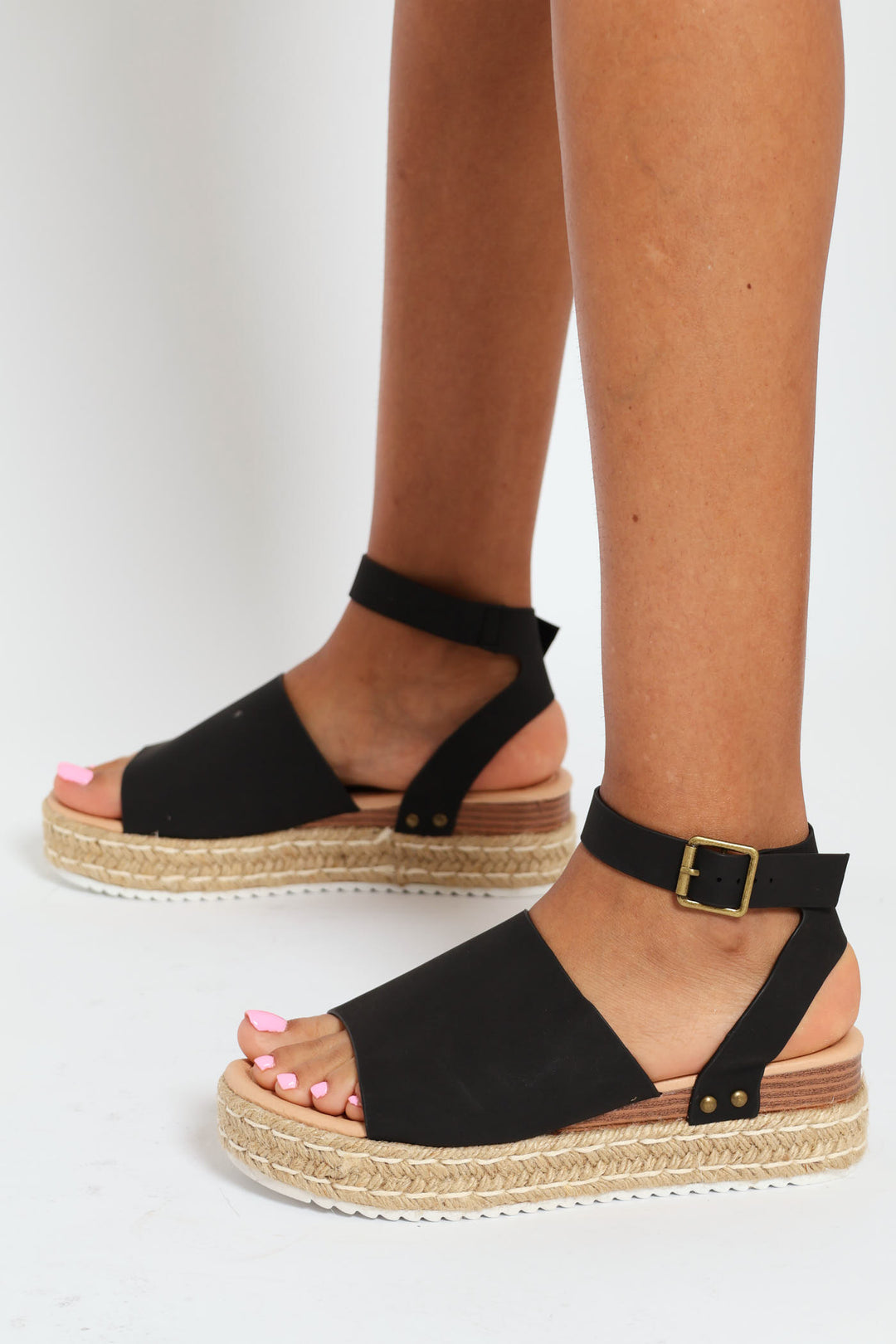 Catherine 2 Platform Espadrille Sandal - Black