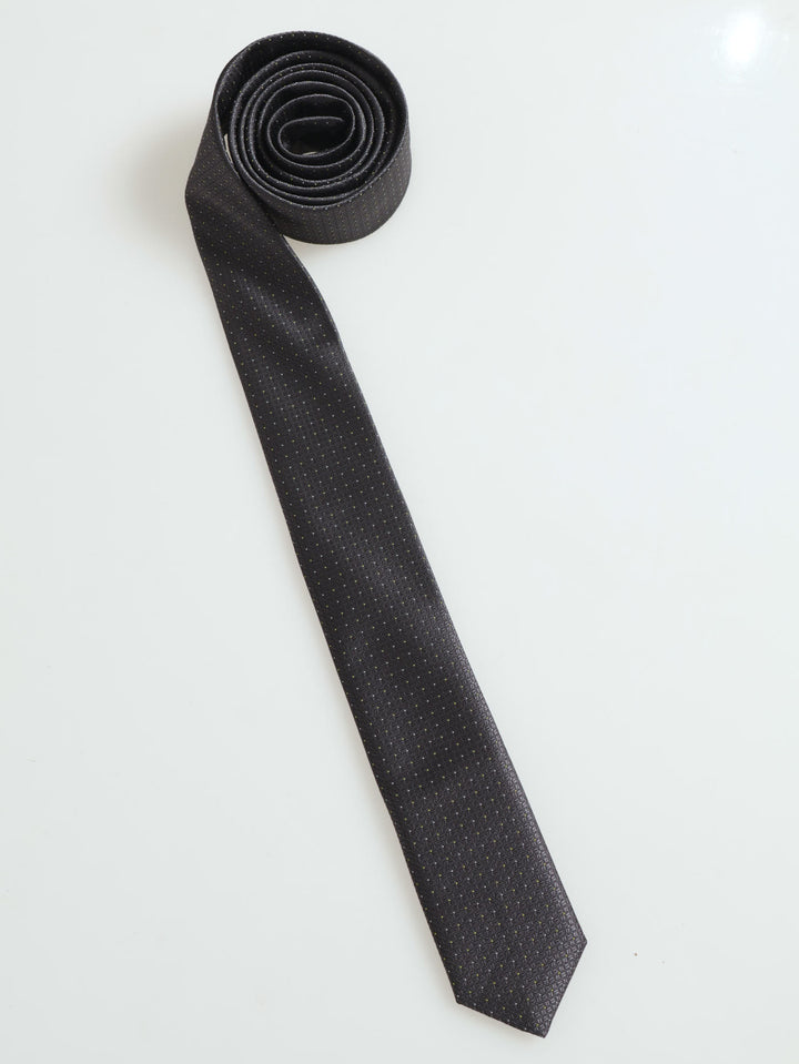 Pin-Spot Fashion Tie - Charcoal