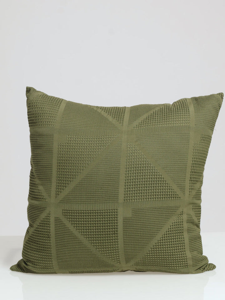 Waffle Geo Scatter Cushion 55x55cm - Olive