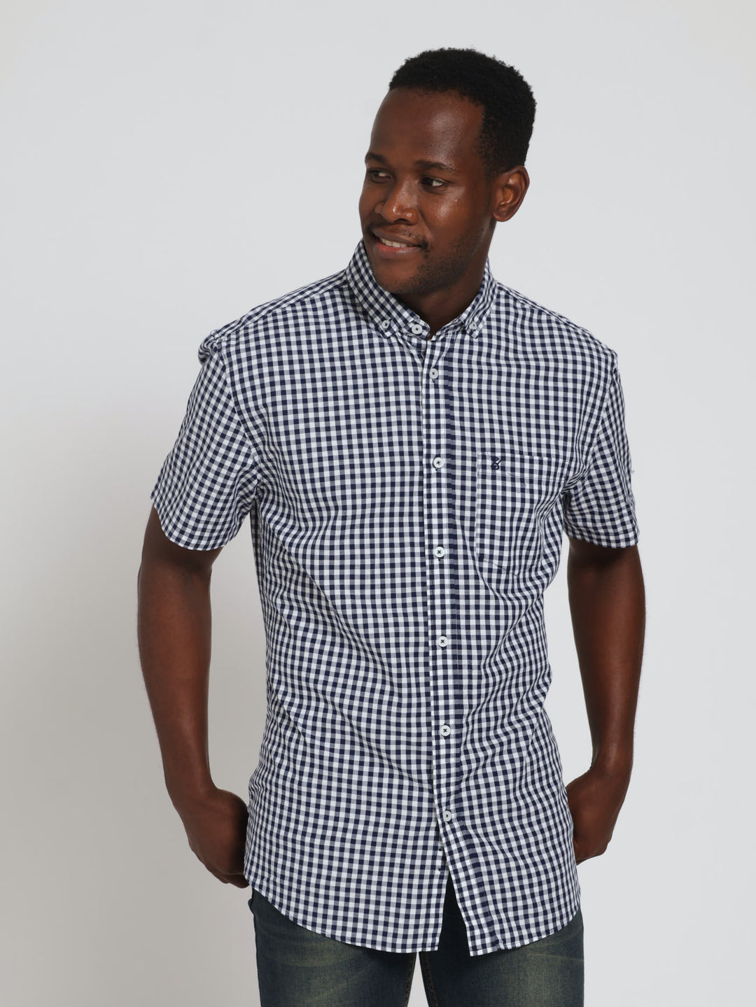 Gingham Shirt - Navy