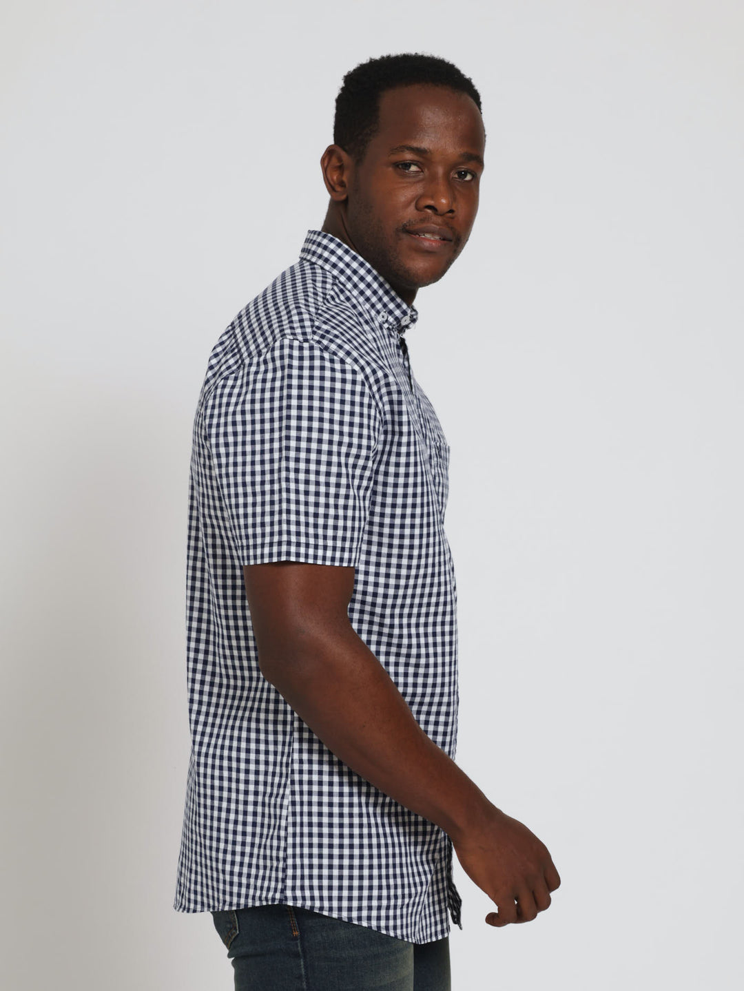 Gingham Shirt - Navy