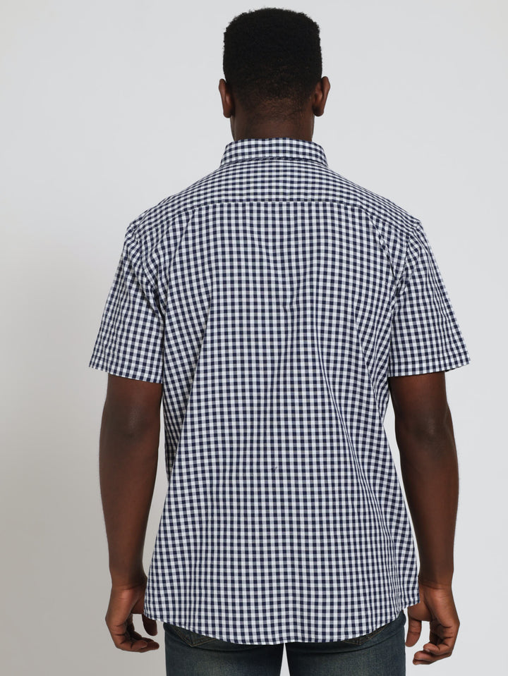 Gingham Shirt - Navy