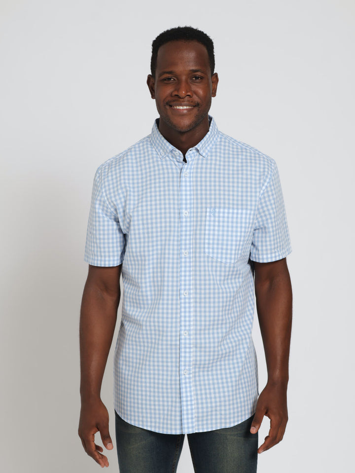 Gingham Shirt - Light Blue