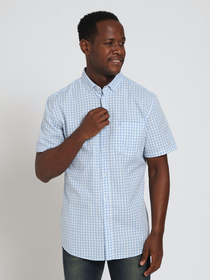 Gingham Shirt - Light Blue