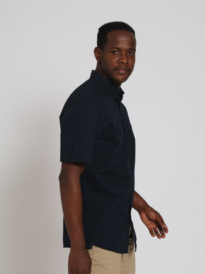 Pin Dot Shirt - Dark Navy