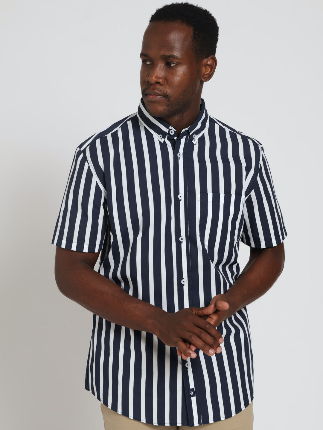 Stripe Shirt - Navy/White