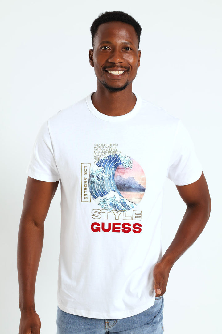 Japanese Wave Tee - White