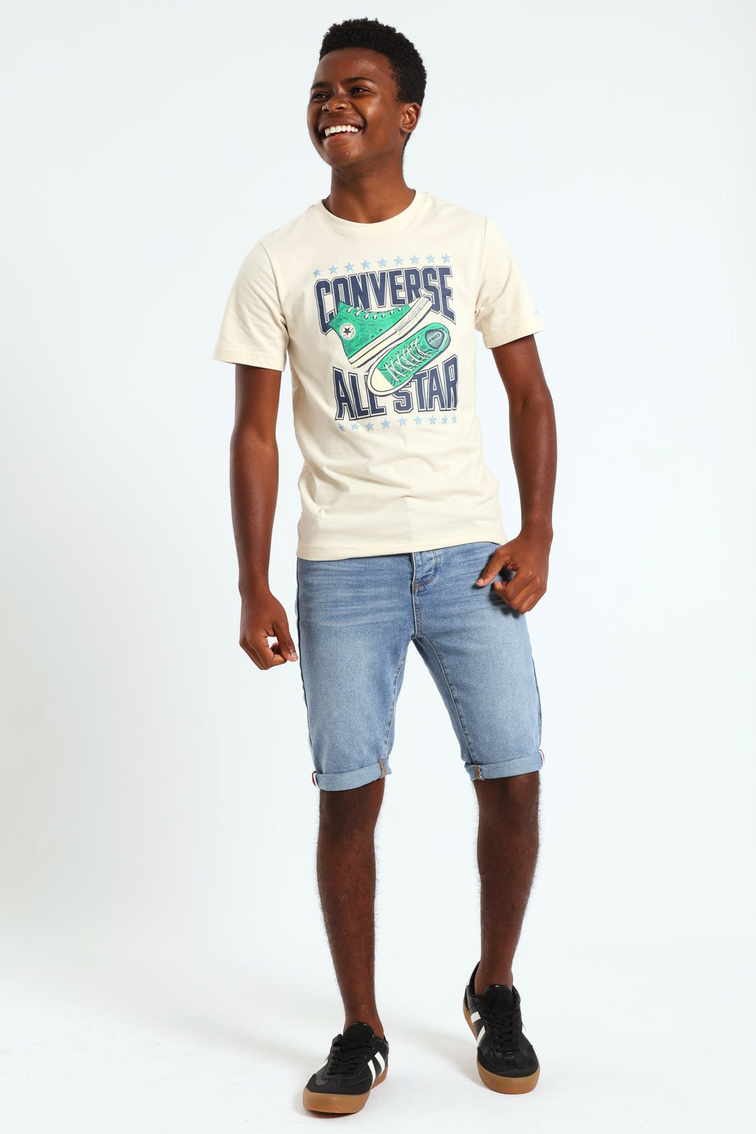 Boys Sneaker Arch Tee - Natural