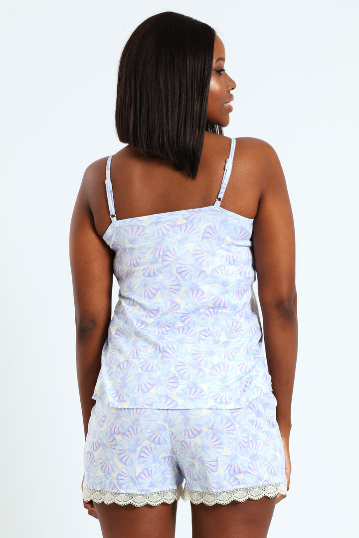 Soft Touch Cami & Short Set - Blue