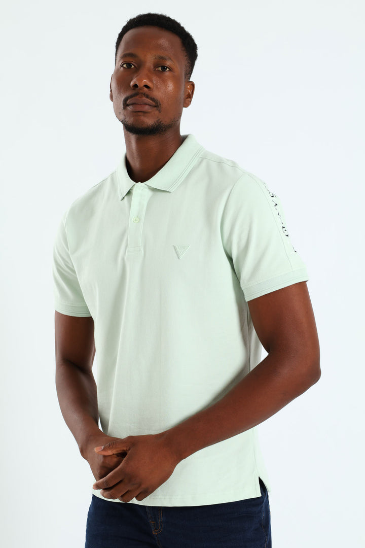 Logo On Sleeve Polo Golfer - Light Green